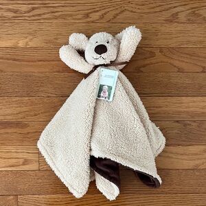 NWT pbambino Plush Bear (Dog?) Security Blanket Blankie Lovey Cuddle Cloth Baby